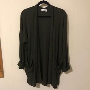 CJLA Carly Jean Dark Olive Kimono Cardigan